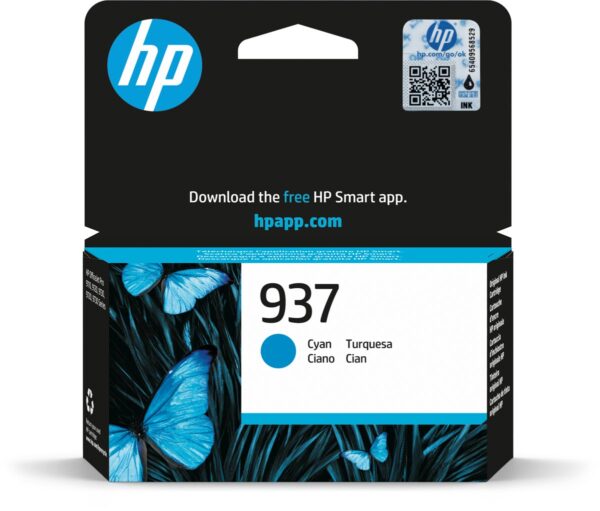 HP inktcartridge 937, 800 pagina&apos;s, OEM 4S6W2NE, cyaan