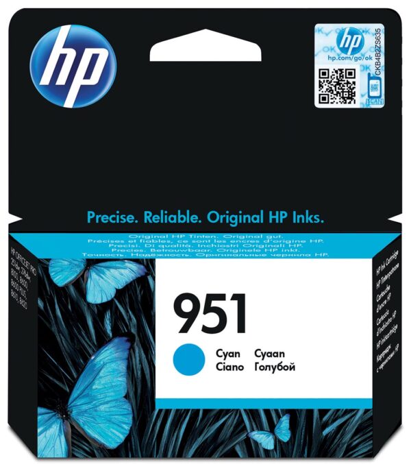 HP inktcartridge 951, 700 pagina's, OEM CN050AE, cyaan