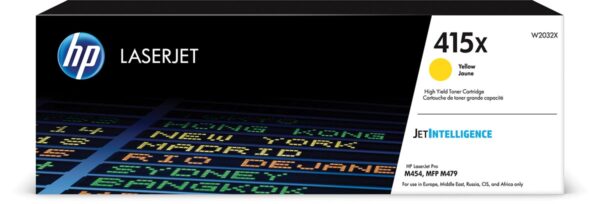 HP toner 415X, 6.000 pagina&apos;s, OEM W2032X, geel