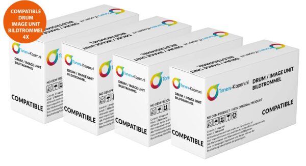 Brother DR-241CL Compatible Drumeenheid Set - 4 Stuks - 15.000 Pagina&apos;s - Alternatief voor Brother Printers
