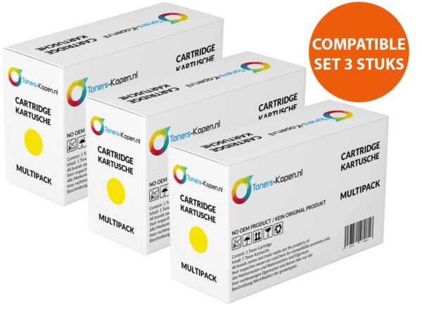 huismerk 3X Toner voor HP 412X CF412X geel M452 M477