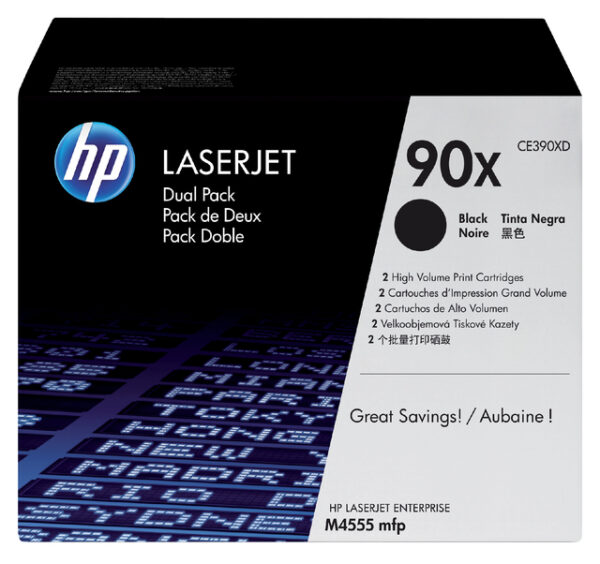 Tonercartridge HP CE390XD 90X zwart 2x