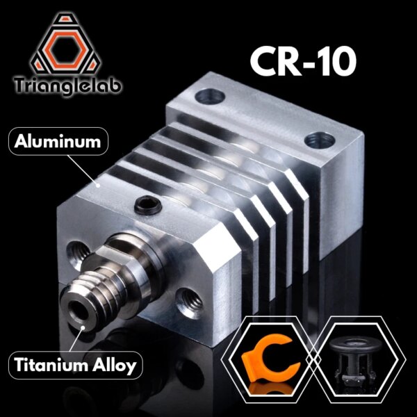 trianglelab CR10 heatsink All Metal Hotend upgrade Kit for CR-10 Ender3 Printers micro swiss CR10 hotend Titanium heat breaker